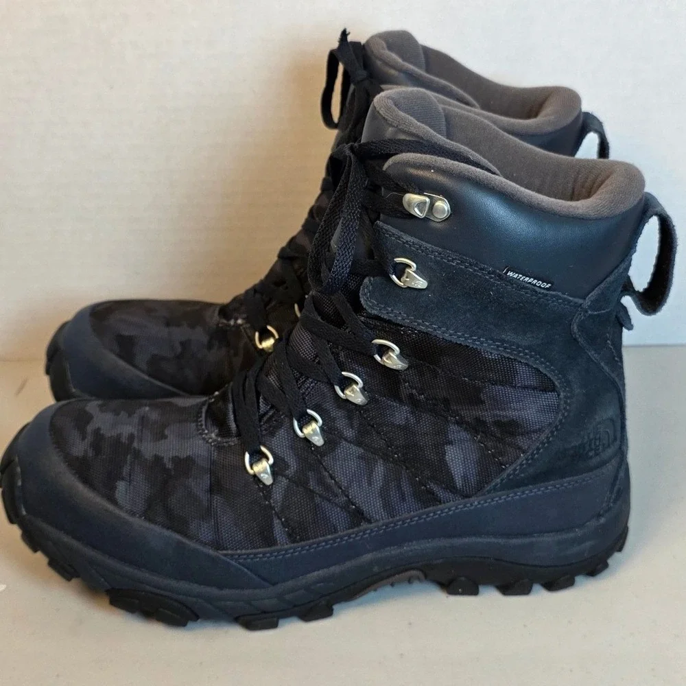 The North Face Chilkat II Mens 10 Waterproof Camo Winter Hiking Boots NF00CU44